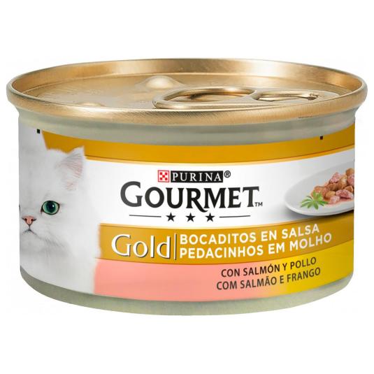 Paté para Gatos Salmón/Pollo Gold 85g