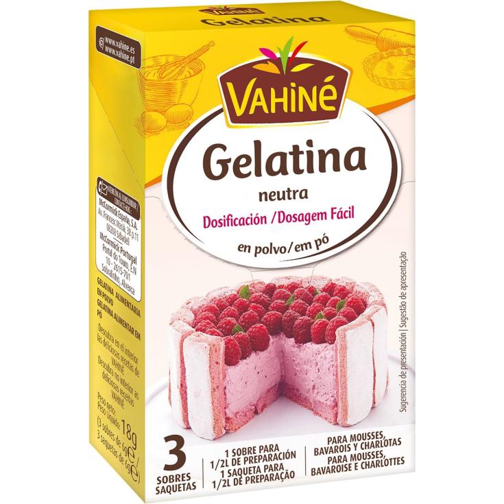 Gelatina Neutra en Polvo 18g