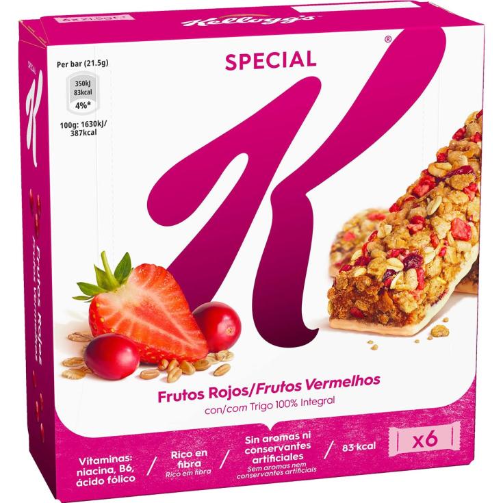 Barritas frutas rojas 6 uds 129g