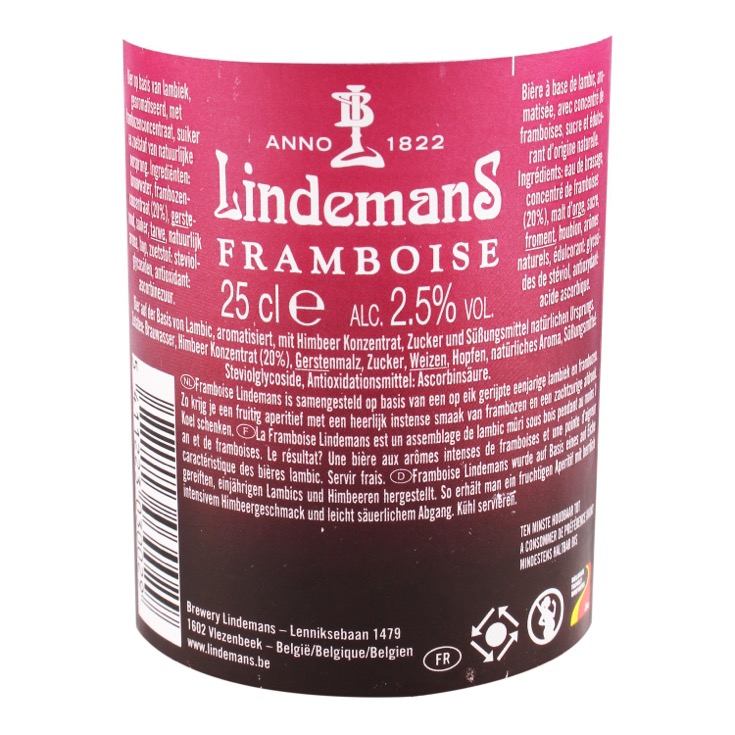 Cerveza Tipo Lambic Frambuesa 25cl