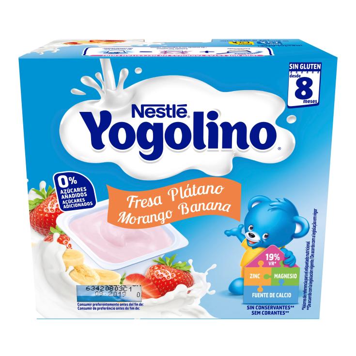 Yogolino de Fresa y Plátano 4x100g Yogolino de Fresa y Plátano 4x100g