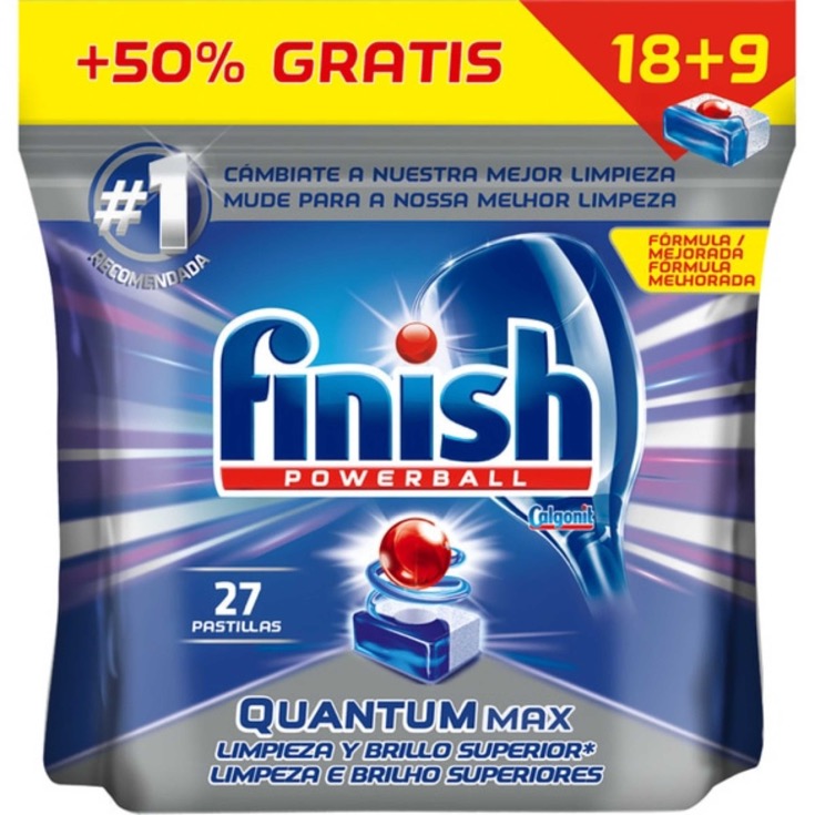 Pastillas lavavajillas Quantum Max 18+9 uds Pastillas lavavajillas Quantum Max 18+9 uds