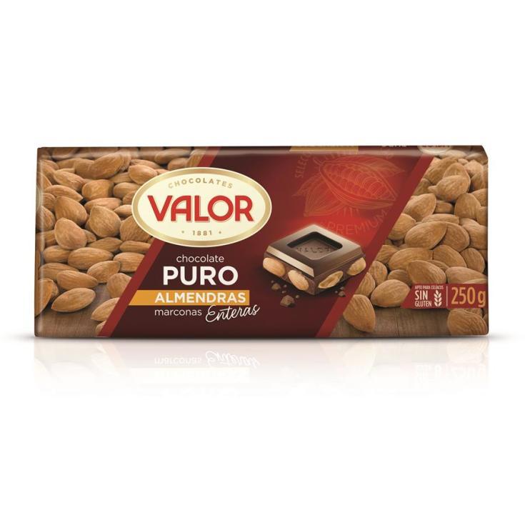 Chocolate Puro Almendras enteras 250g