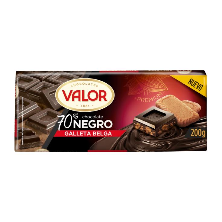 Chocolate 70% galleta belga 200g