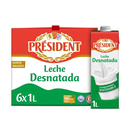 Leche semidesnatada sin lactosa 6x1l - E.leclerc Soria