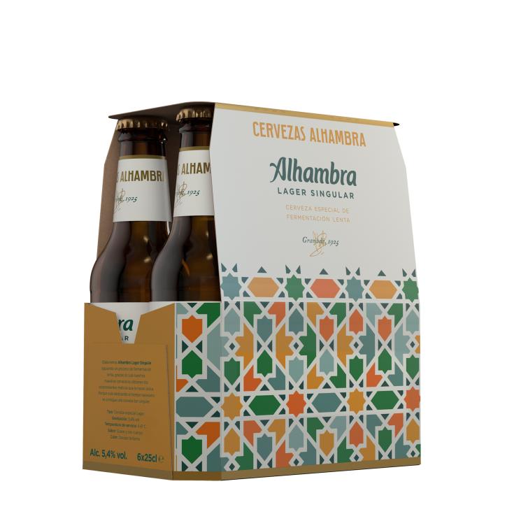 Cerveza Alhambra lager singular 6x25cl