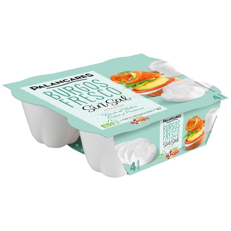 Queso Fresco Burgos S/Sal 4x62,5g Queso Fresco Burgos S/Sal 4x62,5g