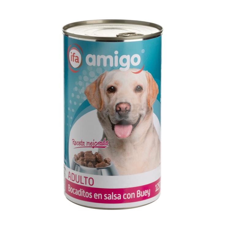 Lata perro bocaditos buey 1250g