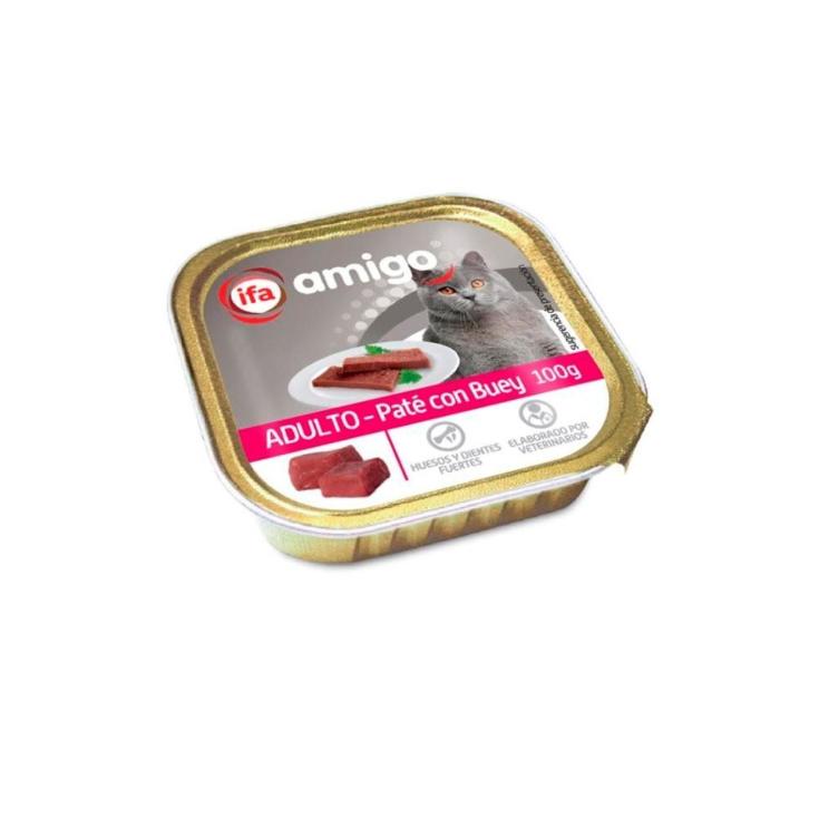 Paté para gato sabor buey 100g