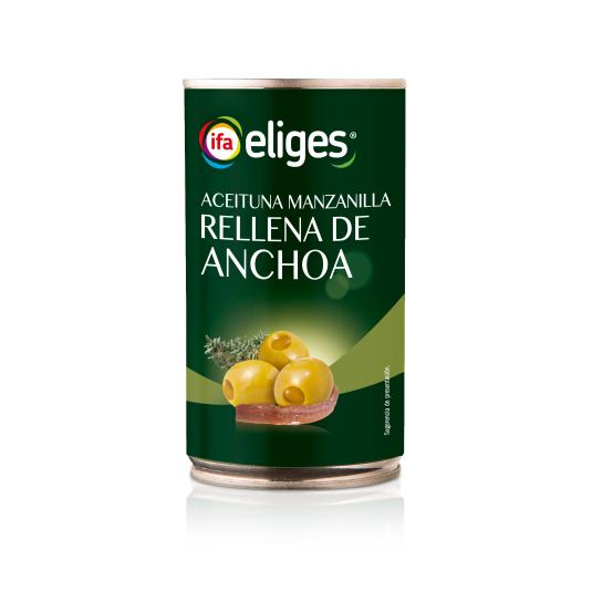 Aceitunas manzanilla anchoas 600g
