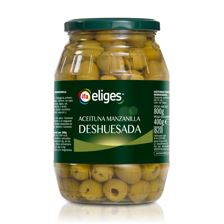 Aceitunas manzanilla sin hueso 400g Aceitunas manzanilla sin hueso 400g