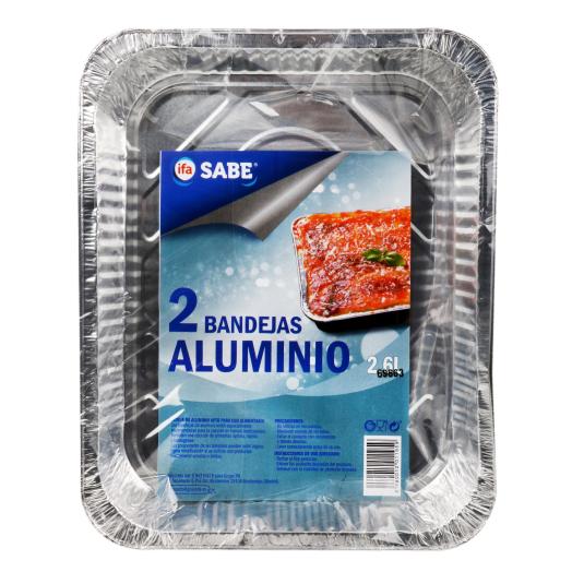 Bandeja de Aluminio 2,6l 2 uds
