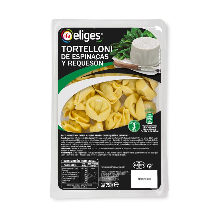 Tortelloni Espinacas y Requesón 250g Tortelloni Espinacas y Requesón 250g