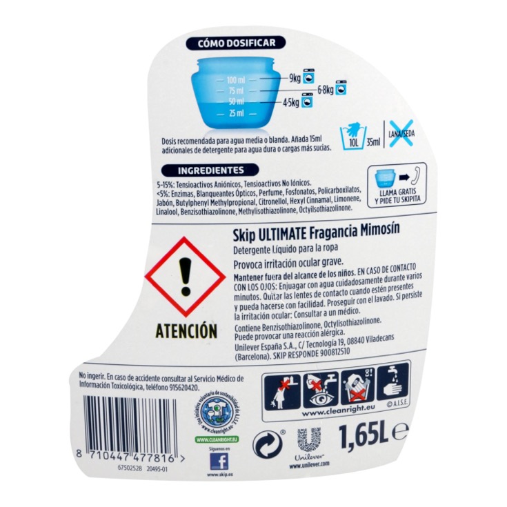 Detergente Mimosin Ultimate 33 lavados