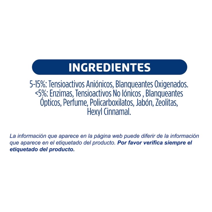 Detergente polvo Active Clean 37 lavados