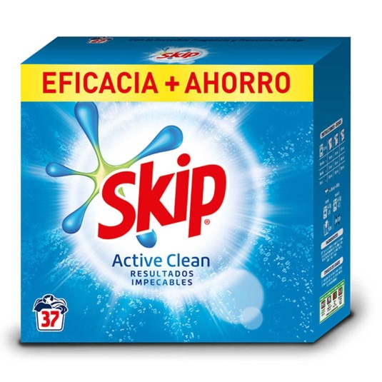 Detergente polvo Active Clean 37 lavados