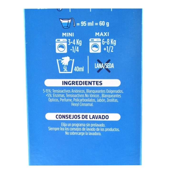 Detergente en polvo 50 lavados