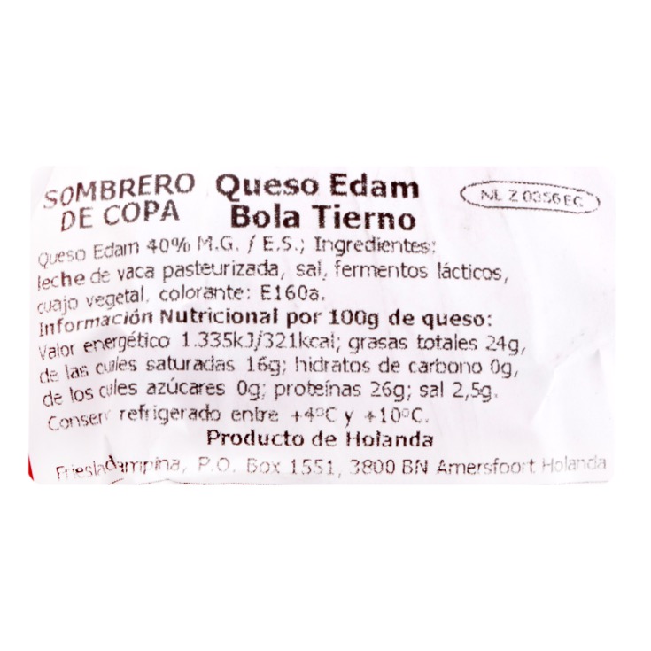 Queso Bola Tierno Sombrero Copa Tgt 450Grs